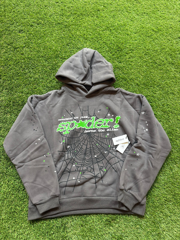 Grey and Green Hoodie